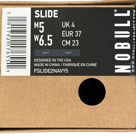 No Bull ~ Blue Slides ~ Mens 5/Womens 6.5 ~ great Preloved condition with box - Picture 9 of 9